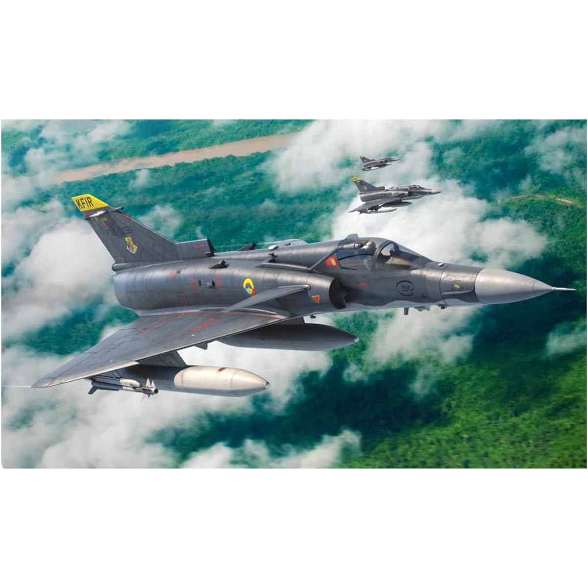 Kinetic 1/48 Colombian Air Force Kfir C10 Latin American Kfir Plastic Model KNE48048 Molding Color