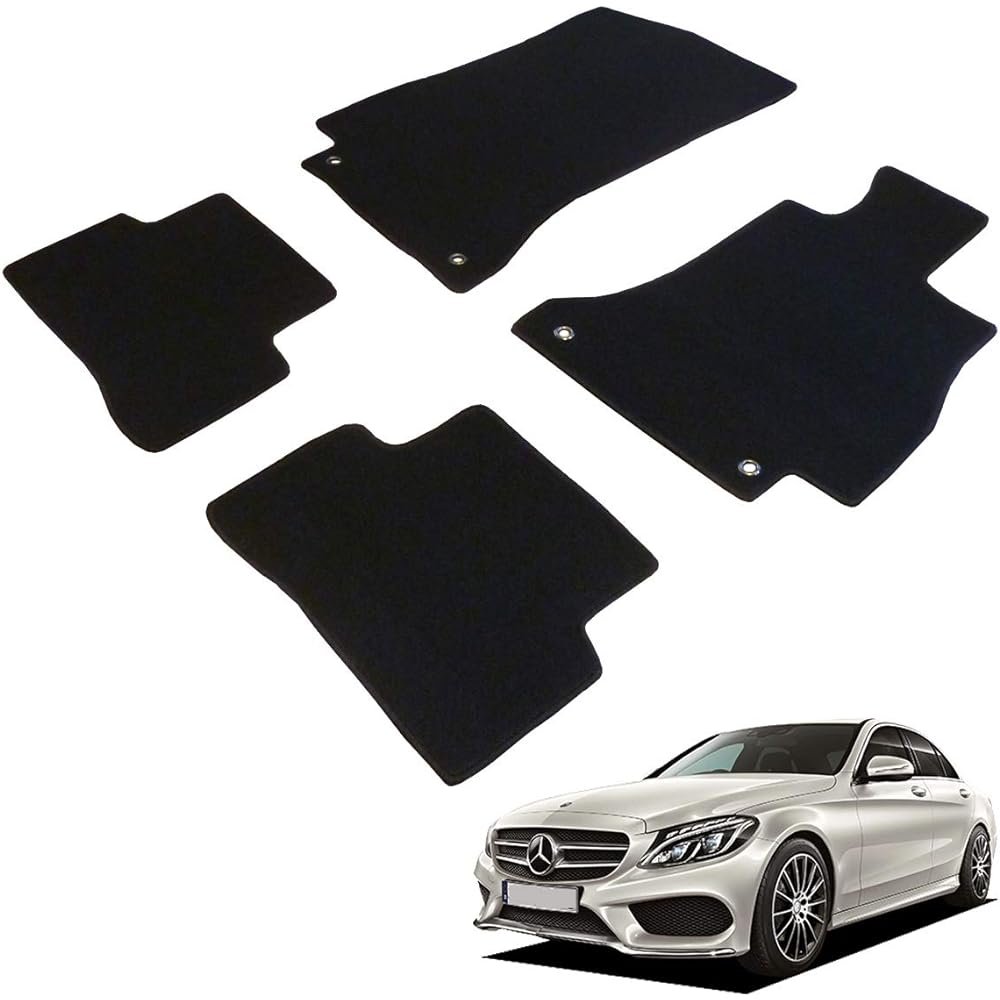 Fenice Car Mat Floor Mat Domestic Production (Mercedes Benz C Class W205) Right Handle Black Non-Slip Shape Resistant to Slip Car Mat (Car Parts Specialty Store)
