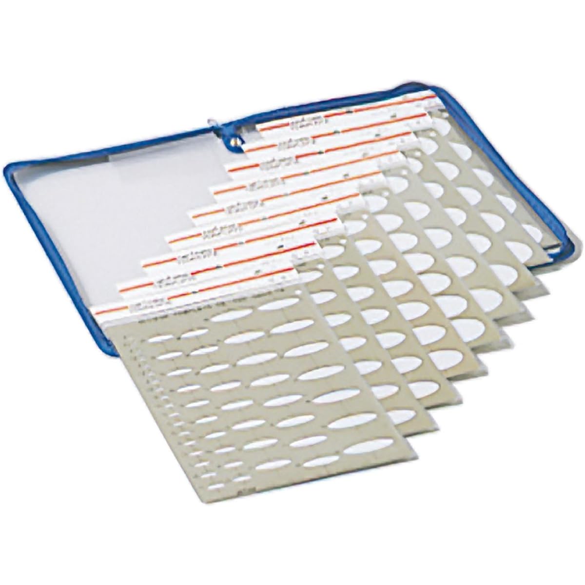 Drapas Oval Ruler Set E250N in Case for Professionals 31250N