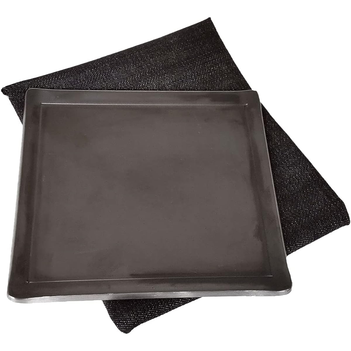 Black leather iron plate, just the right size for solo camping! Outdoor Storage Case Included S Size Iron Plate Camping 4.5mm Extra Thick Made in Japan 13.5cm x 15cm Steak Plate Solo Camping