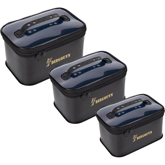 Tackle Box Set of 3/1 Piece EVA Mini Bucket Tackle Case Lure Case Transparent Top Lid Multifunctional Fishing Fishing Tackle Fishing Case Storage Container Bucket Tackle Bag Reel Case Worm Lure BOX