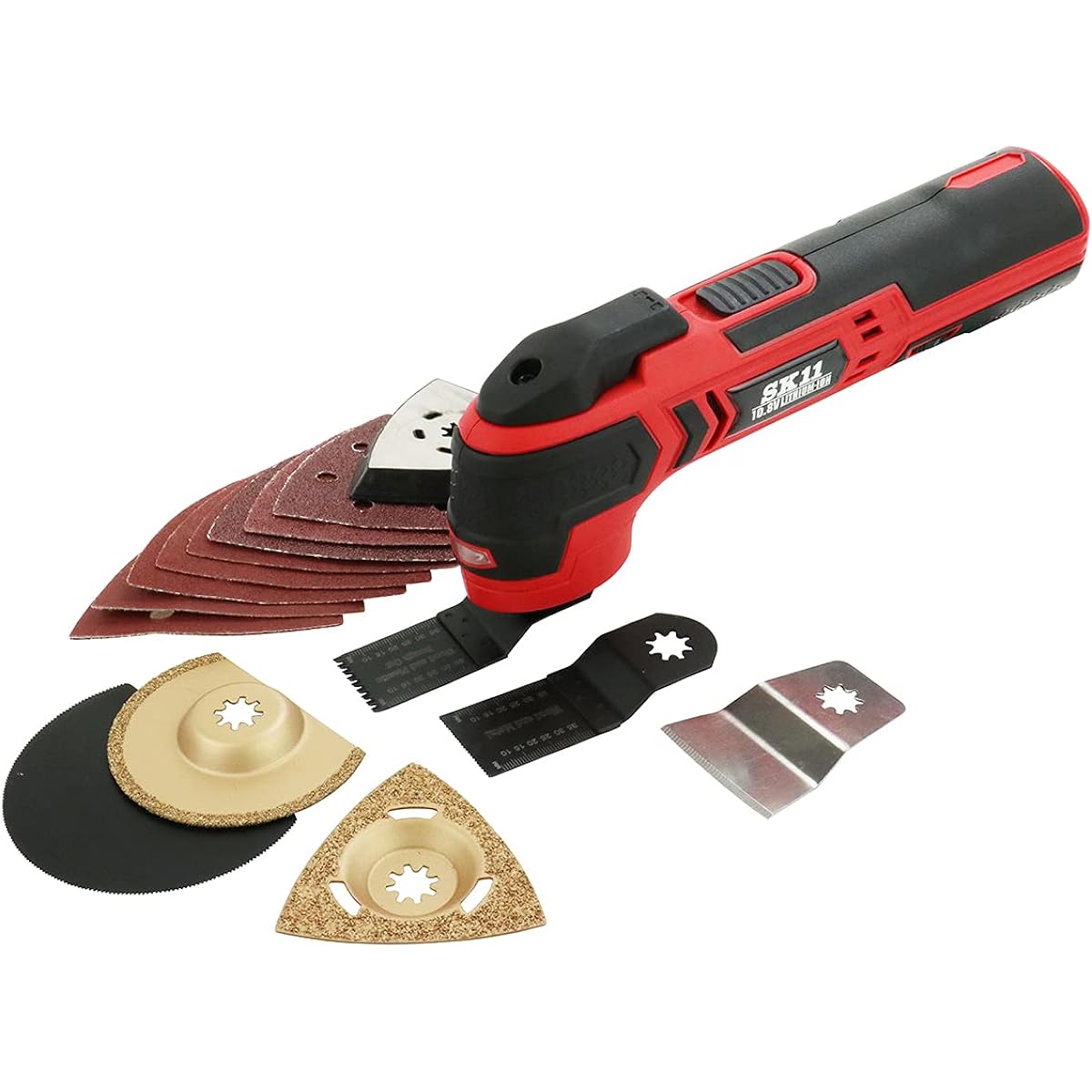 SK11 10.8V multi-tool body, 7 accessories included, battery and rechargeable battery sold separately SMT-108V-15RLN
