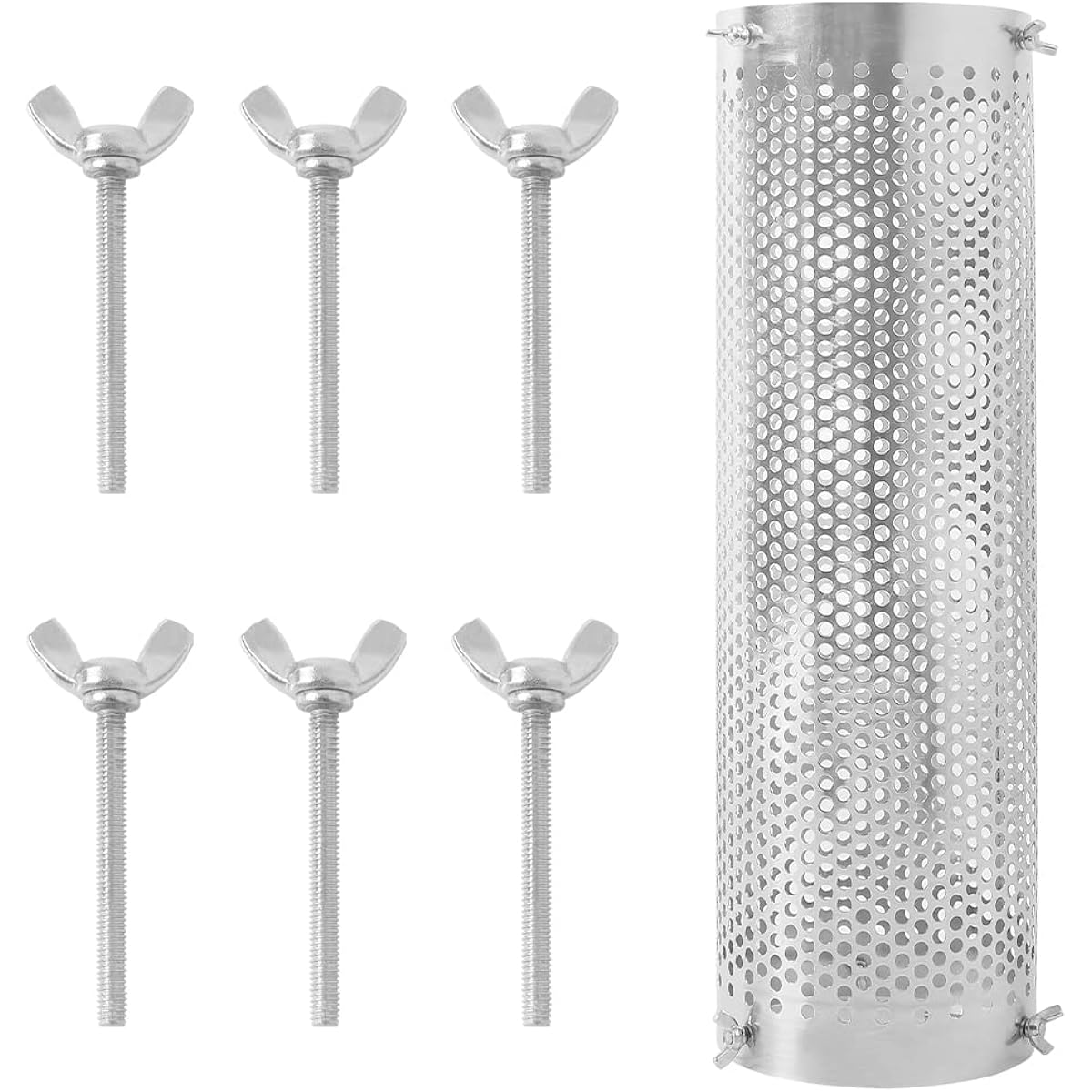 Jimjis Tent Protector Chimney Guard Camping Chimney Pipe Length 40cm Diameter 12cm ɸ50~100mm Suitable for Wood Stove 304 Stainless Steel Chimney Guard Heat Resistant Corrosion…