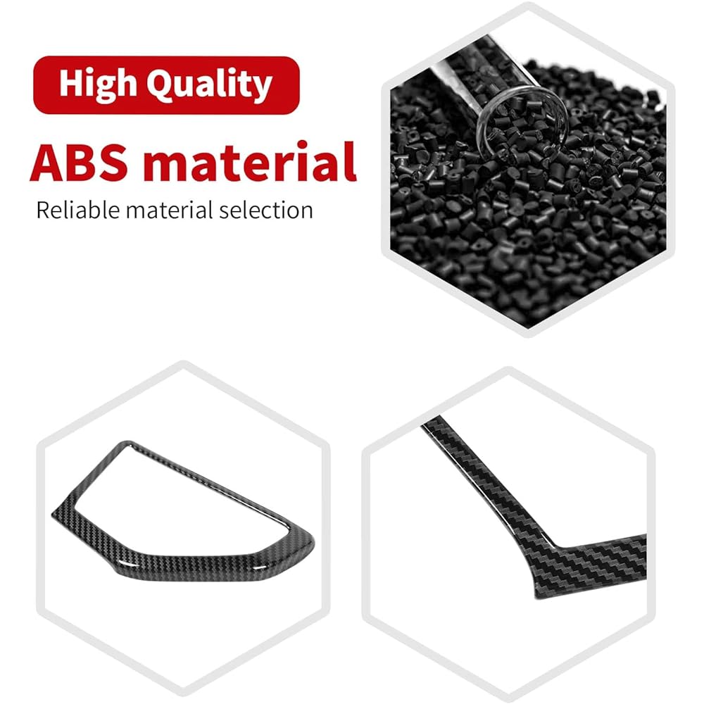 RT-TCZ JL Bon Fiber ABS Pillar Speaker Decoration Cover Rim Interior Accessory 2018-2023 JEEP WRANGLER JL JLUDIATOR JT