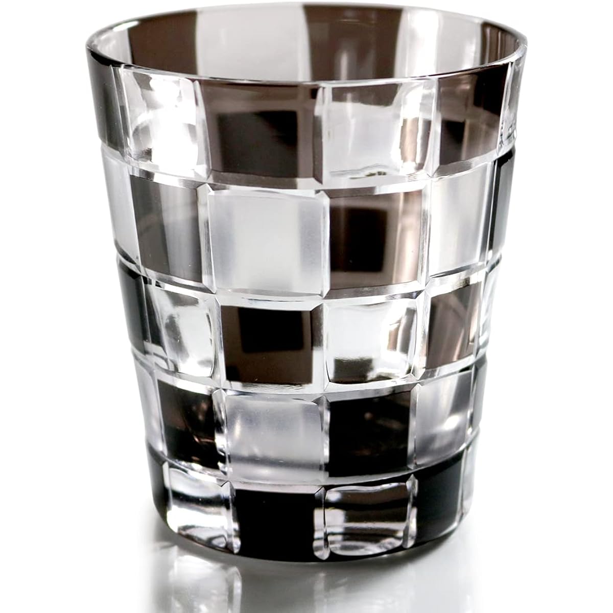 GREEM MARKET Crafts with wooden box Glasswork Kiriko glass Cup Shochu glass Kiriko glass Product number: GMS01712 (Black)