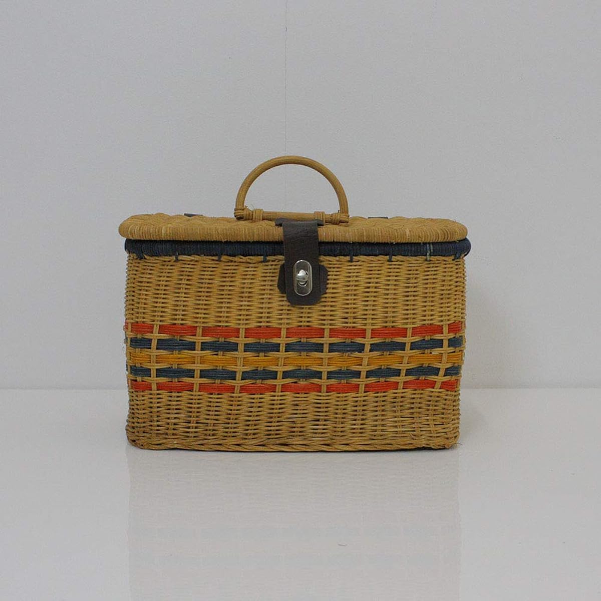 Fujiei Rattan Sewing Box 3 Lines Natural