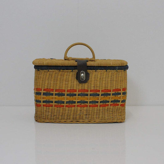 Fujiei Rattan Sewing Box 3 Lines Natural