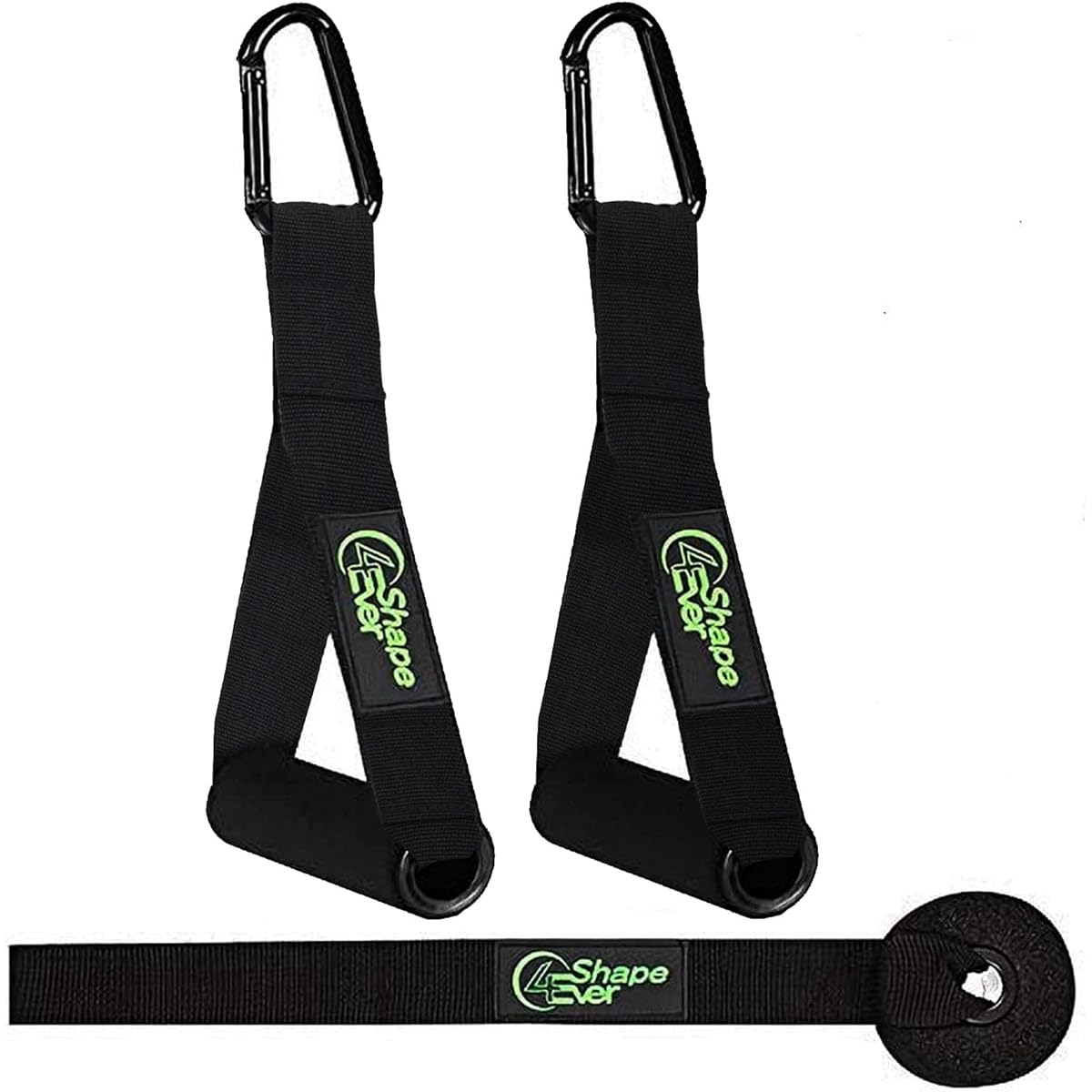 4EverShape Training Tube Tube Training Strength Training Training Machine Exercise Handle Wide Design Resistance Band Handle Door Anchor Carabiner Set of 5