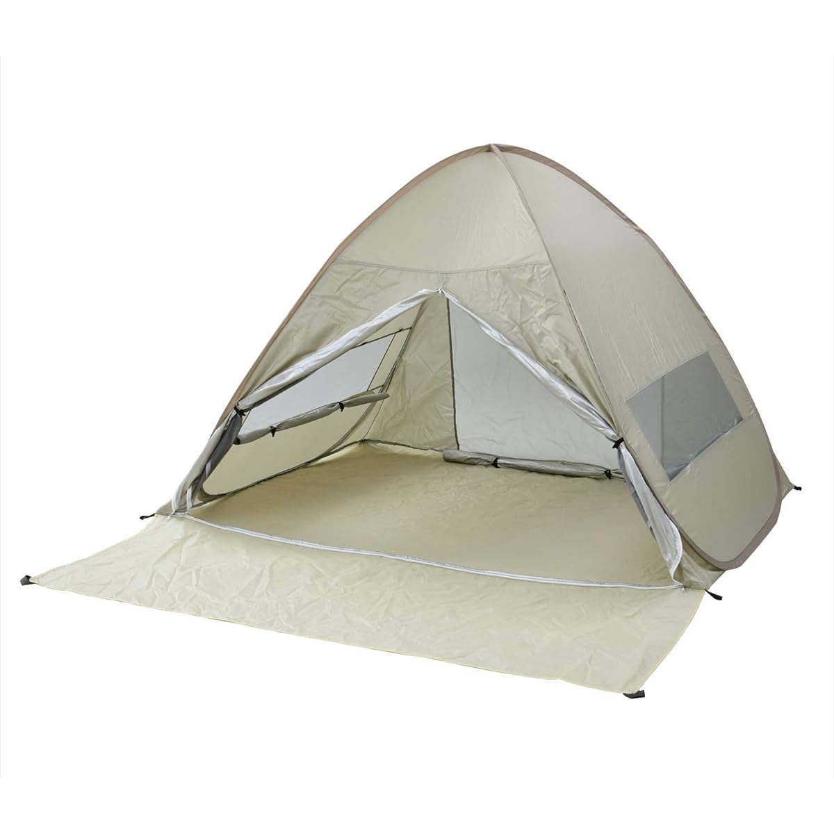 [Campers Collection Yamazen] Pop-up Tent Sunshade Camping Outdoor One-touch Full Close Compact Pop-up Tent TGS-6UV (Beige/Mint Green)