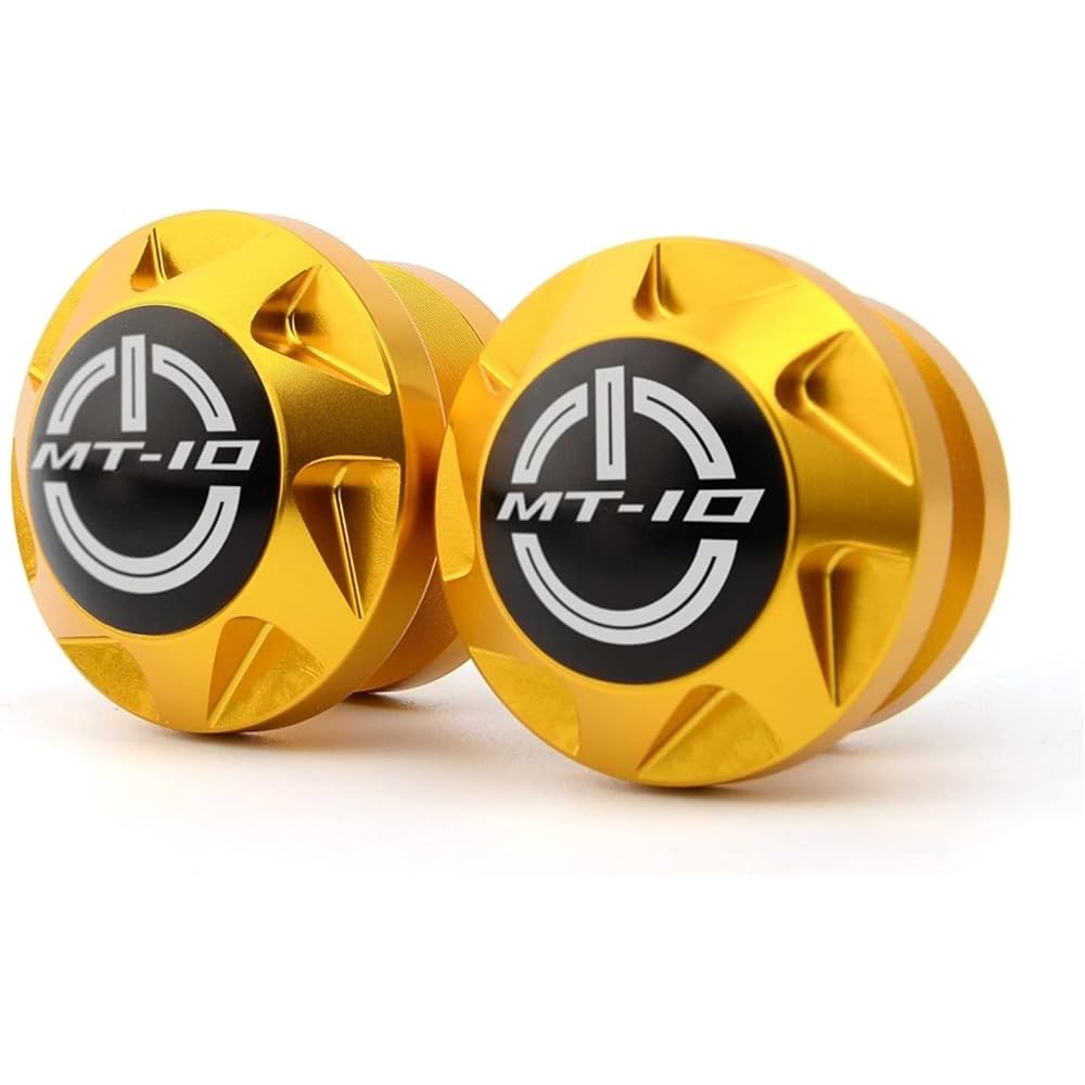 Motorcycle Swing Arm Bobbin Spool 6MM Motorcycle Swing Arm Slider Spool Stand Screw For YA-MA-HA MT-10 Mt10 2014 2015 2016 2017 2018 (Color : Gold)