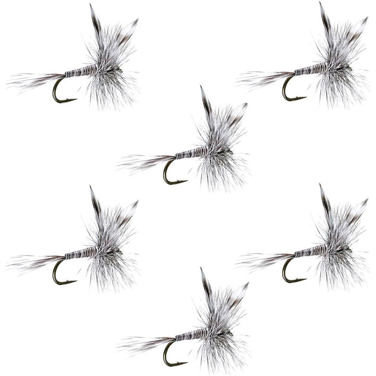 The Fly Fishing Place Mosquito Classic Trout Dry Fly Fishing Flies Set of 6 Size 14
