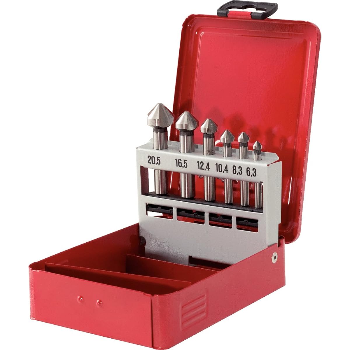 KS TOOLS HSS Cone and deburrer set in metal case 6 pcs 336.0406