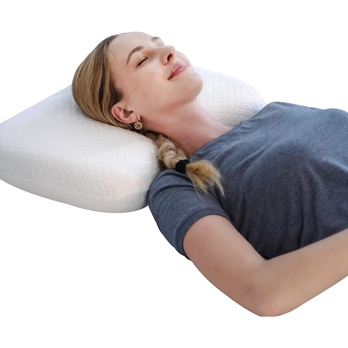 Sunrising Bedding Pillow, High Resilience, No Neck Pain, Sleeping Pillow, Stiff Shoulders, High Resilience Pillow, Tall, Firm, Side Sleeping Pillow, Good Sleep Pillow, Width 50cm x Depth 37cm x Height 11cm