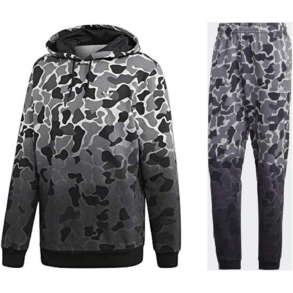 adidas ORIGINALS CAMO HOODIE Camouflage Hoodie Hooded Sweatshirt Parka x Sweatshirt Long Pants Top and Bottom Set M (167-173cm) Domestic Genuine Product FJD27 x FJD29 Multicolor