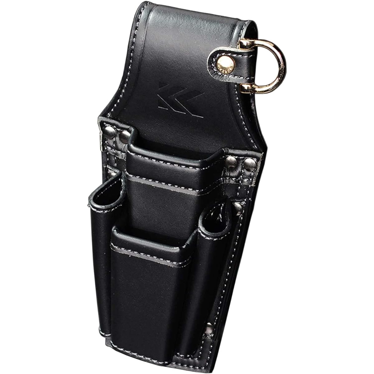 Fujiya Driver Pliers Holder 2 Tiers Black Gold LIGHT PU LEATHER SERIES AH-72BG