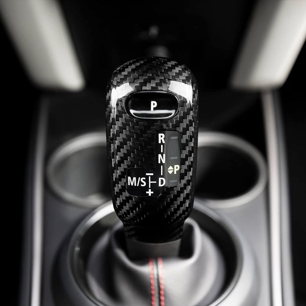 AIRSPEED Accessory Real Hard Carbon Fiber Car Gear Shift Knob Headcover Sticker for Mini F54 F55 F55 F56 F57 F60 Stylish Custom Dress Up Easy Installation Interior Parts MINI Clubman Countryman Interior Panel (Series B, Black)