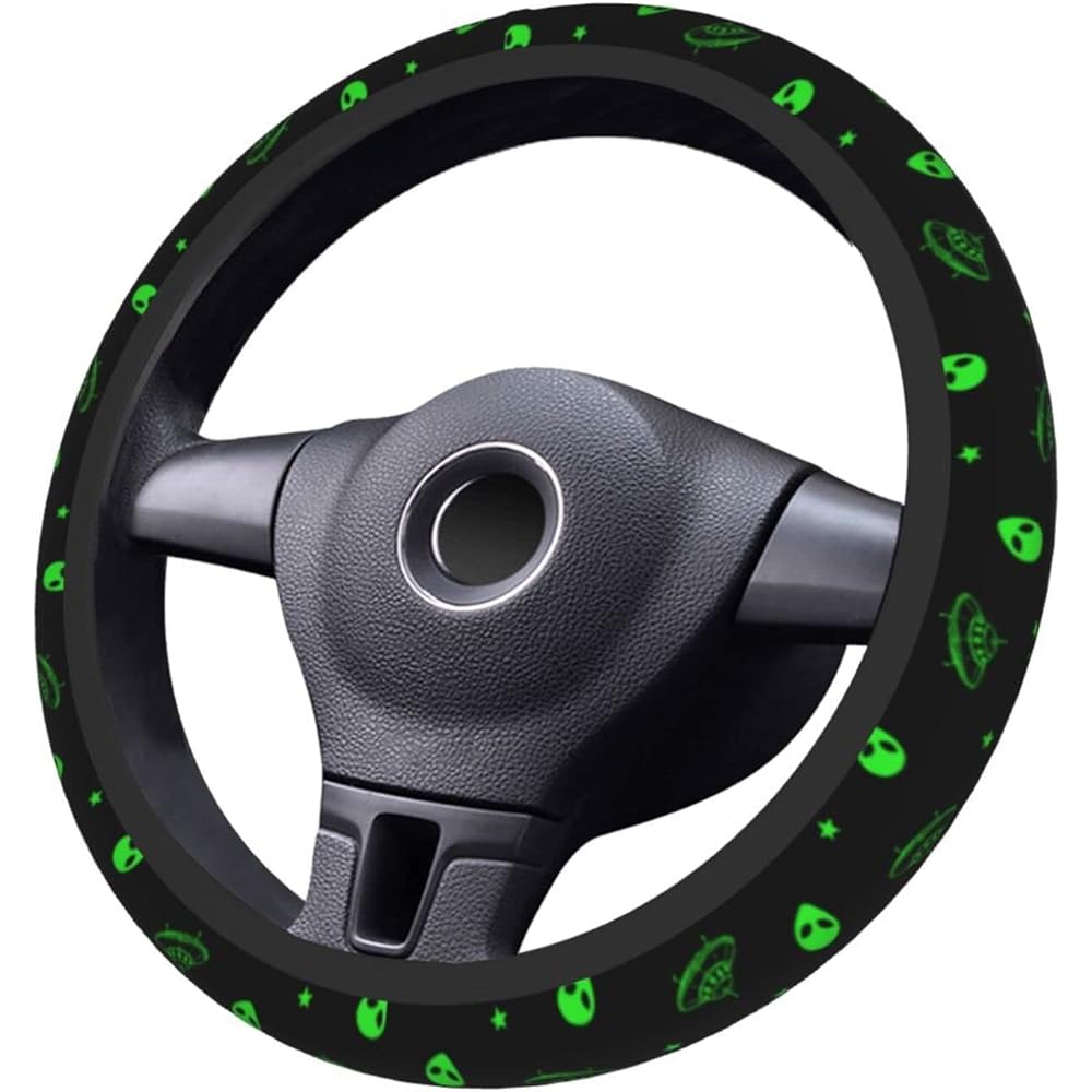 GALAXY ALIEN Space Ship Handle Cover Neopper Neophane Universal 15 -inch Steering Wheel Protector Carcover Gender
