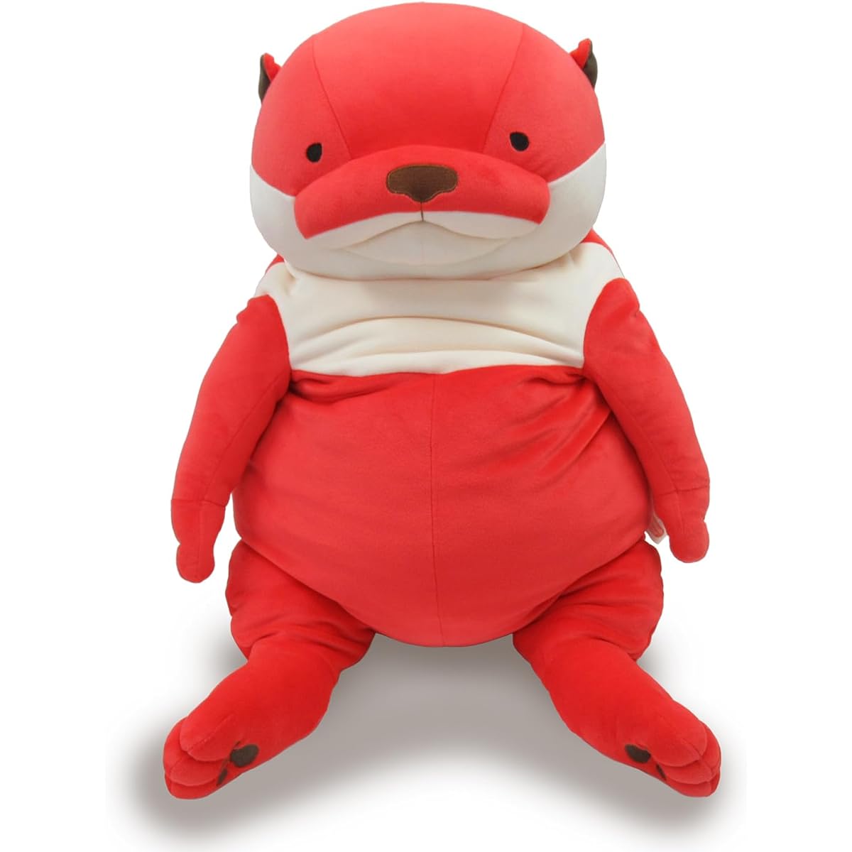 Shinada Global Mochi Series Mochi Kawaso Strawberry (XL) 35×35×50cm Stuffed Otter Animal MOKW-0880ST