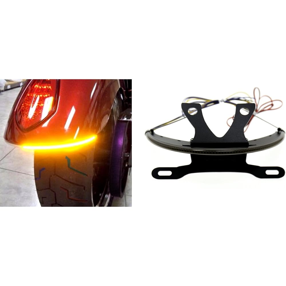 For LED Fender Winker Kit Smoke Lens Tag Light Bracket Victory 2003-2017