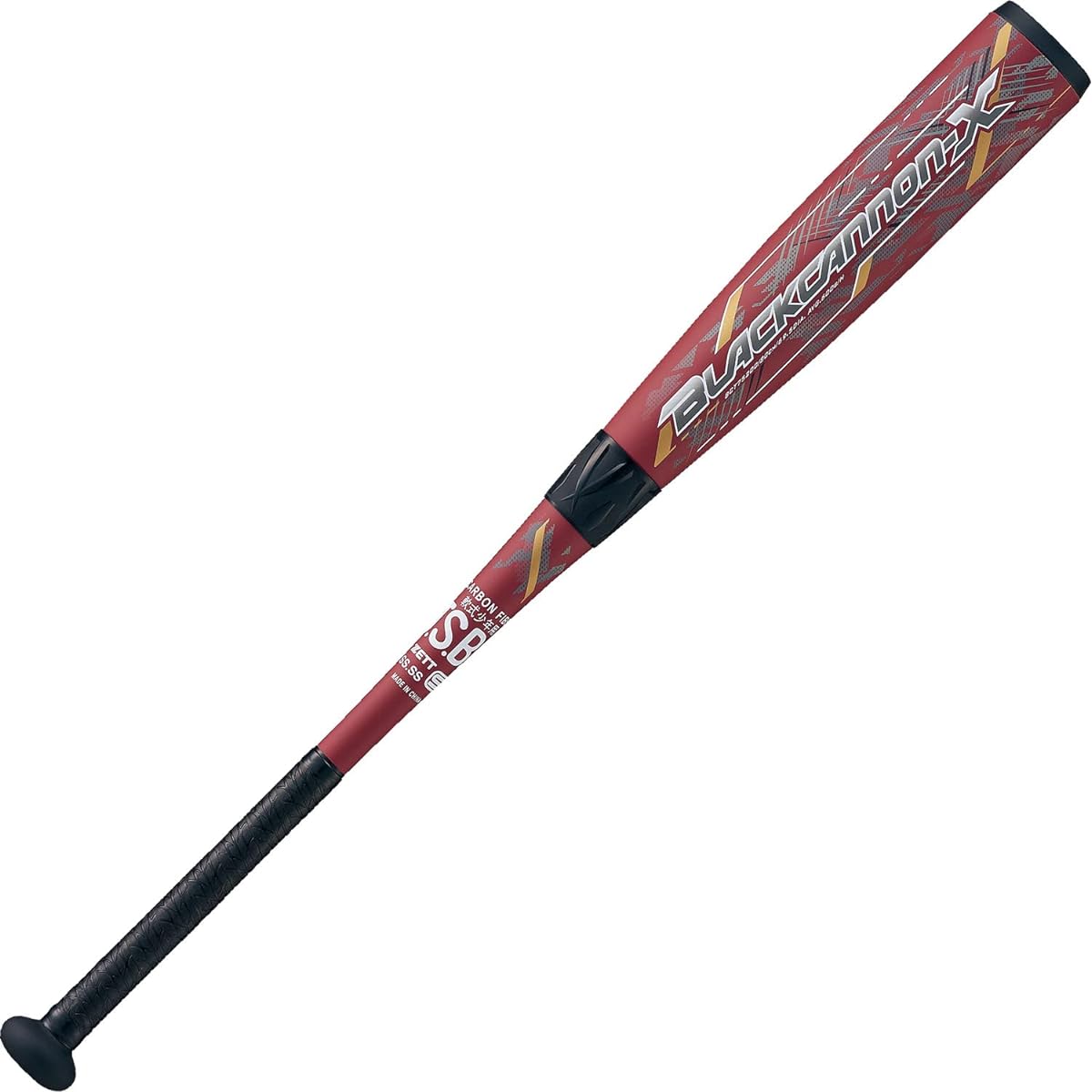 ZETT Youth Baseball Softball Bat Black Cannon X FRP (Made of Carbon)