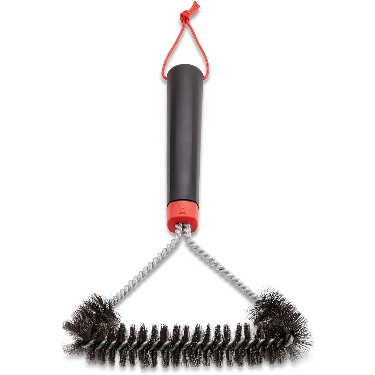 Weber 3-sided Grill Brush 30cm Barbecue Grill Brush [2 Year Warranty] Black Small