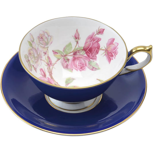 Aynsley Elizabeth Rose Gold Tea Cup & Saucer Athens Approx. 200ml Cobalt 305600108C