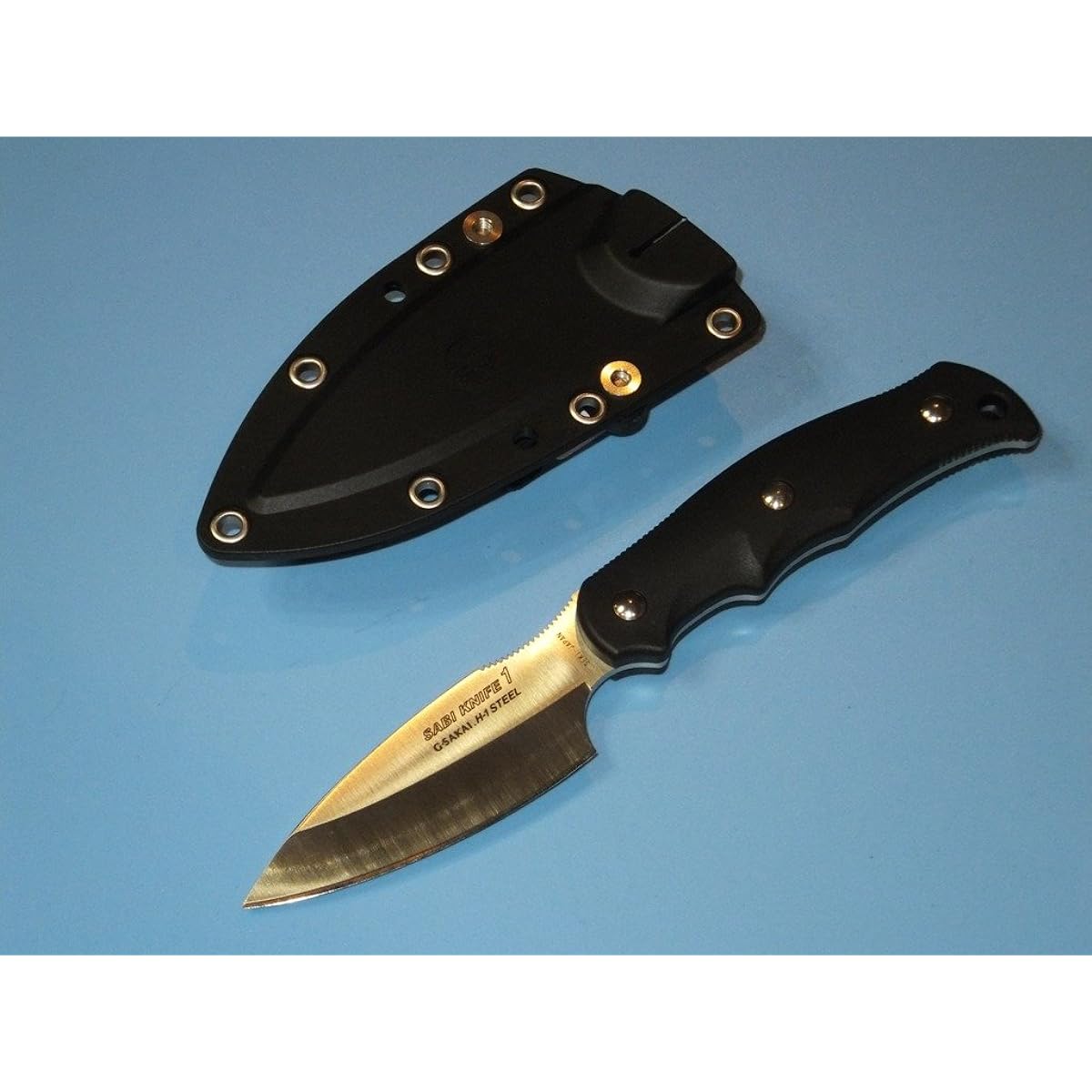 G Sakai Sabi Knife 1 Straight Blade Black 11502