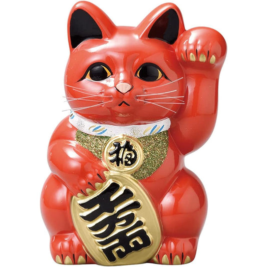 Red small cat size 6 (left hand) (Tokoname ware) [135×125×190mm]