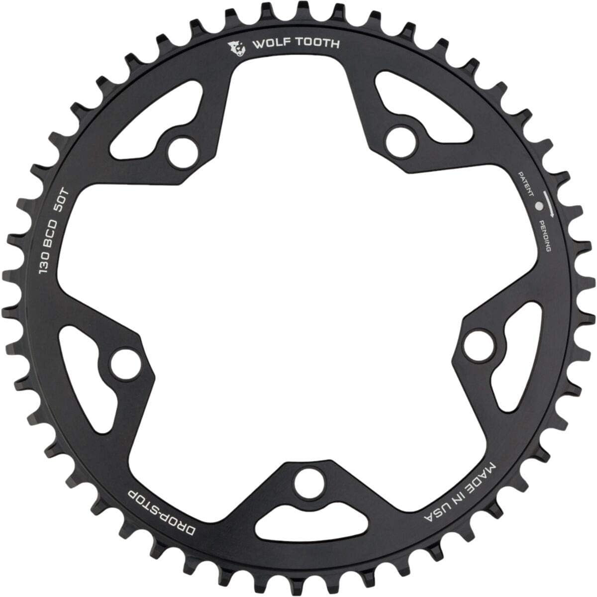 Wolf Tooth 130 BCD 5 Bolt Chainring 48T compatible with SRAM Flattop Chainring