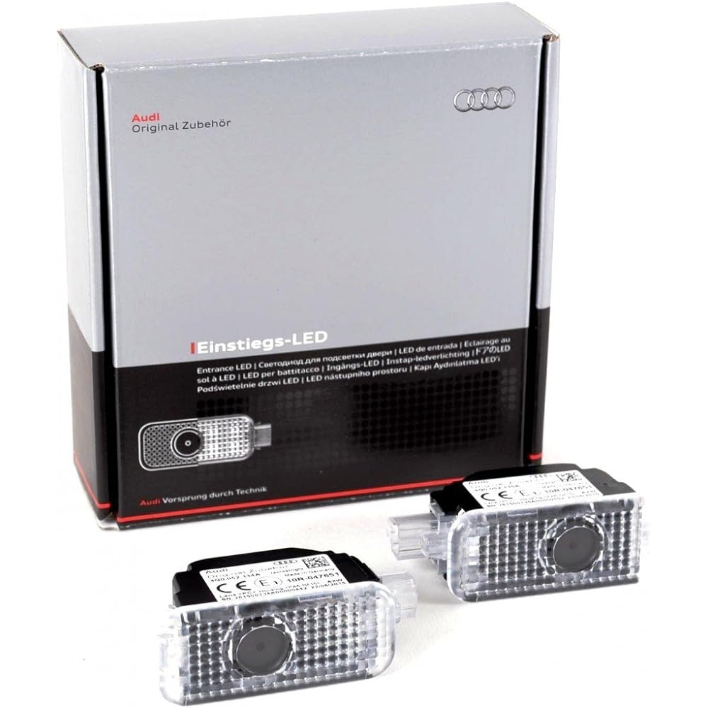 Audi Genuine Audi Ring Logo LED Projector Curtain Lamp Narrow