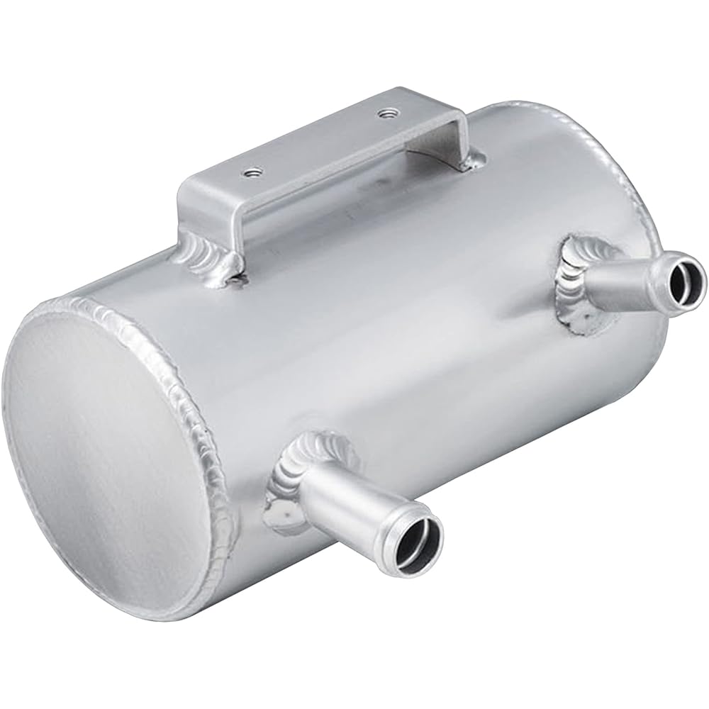 Kijima Motorcycle Bike Parts Oil Catch Tank Aluminum Cylindrical 506cc Outlet φ12/15 106-1172 Silver