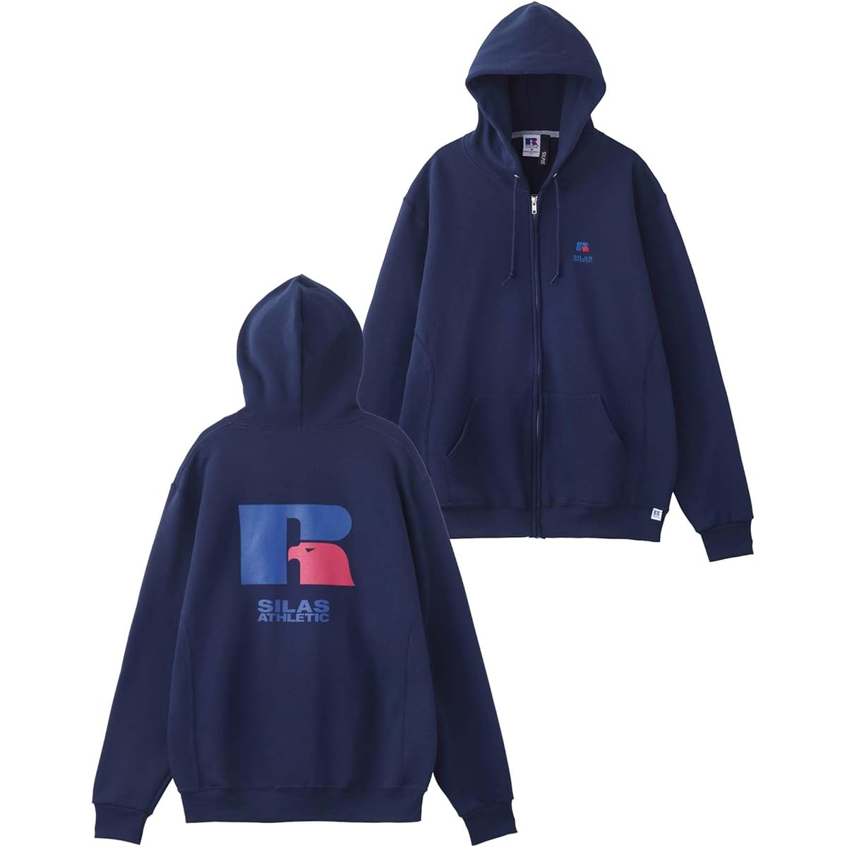 [Silas] Hooded Sweatshirt SILASxRUSSELL FULL ZIP HOODIE Men's