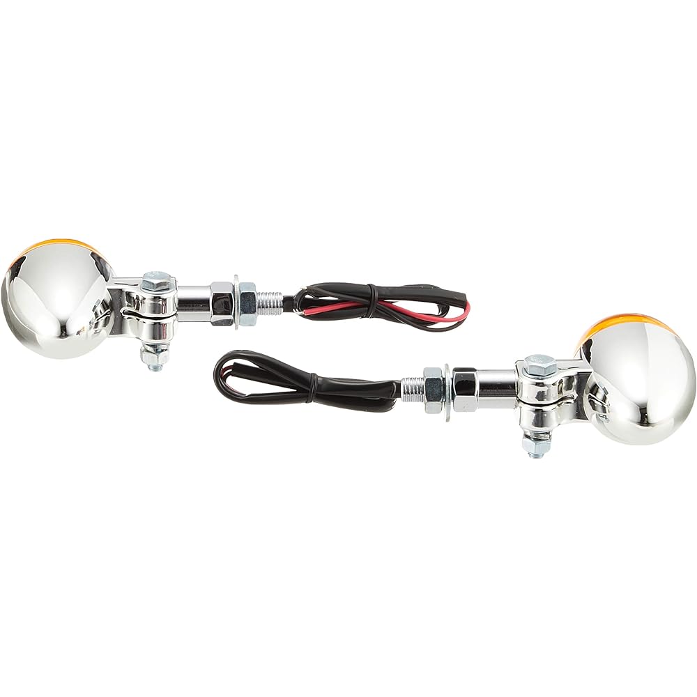 Bike Parts Center LED Turn Signal Revolver Type Left and Right Set Universal Orange 313806