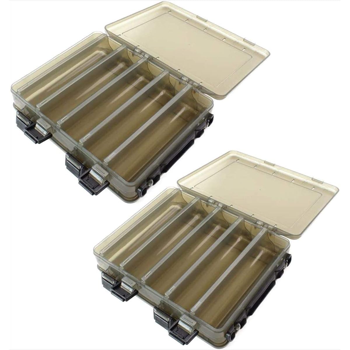 [North Shore] Fishing Lure Case Tackle Box Worm Case Lure Tackle Case Rod Belt Double Sided Storage Lure Set Case Fishing Tackle Set Compact Storage Case Reversible (Set of 2)