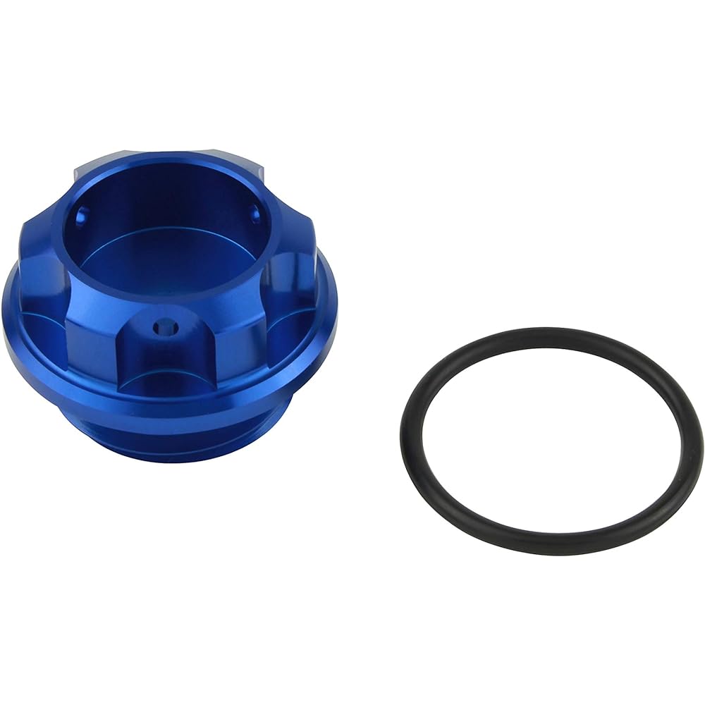 POSH Motorcycle Supplies Machined Oil Filler Cap M27 x P3.0 Blue 500007-01