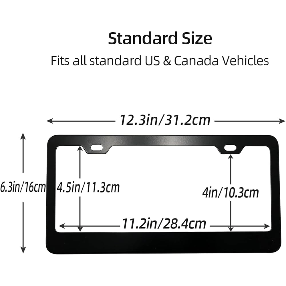 XHUIZIO I's Rather Be Camping Mountain Star Moon ForeST NIGHT Stainless steel license plate frame, truck, RV with screws 12x6 2 holes metal frame Standards