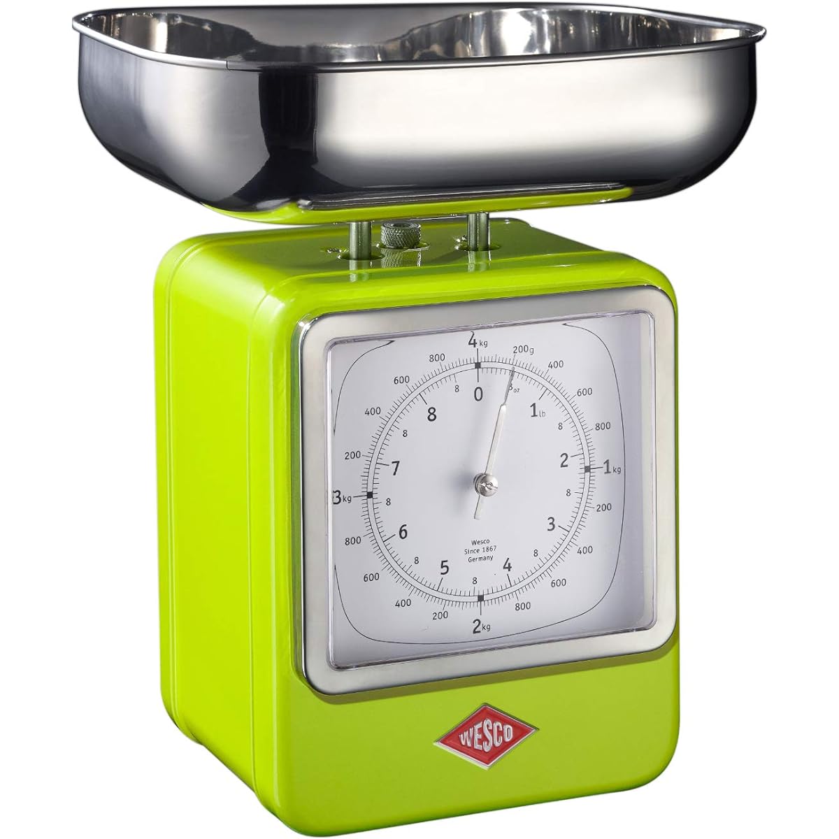 WESCO Cooking Scale (Analog Type) Lime Green 13x15xH27cm Kitchen Scale & Clock 322204-20