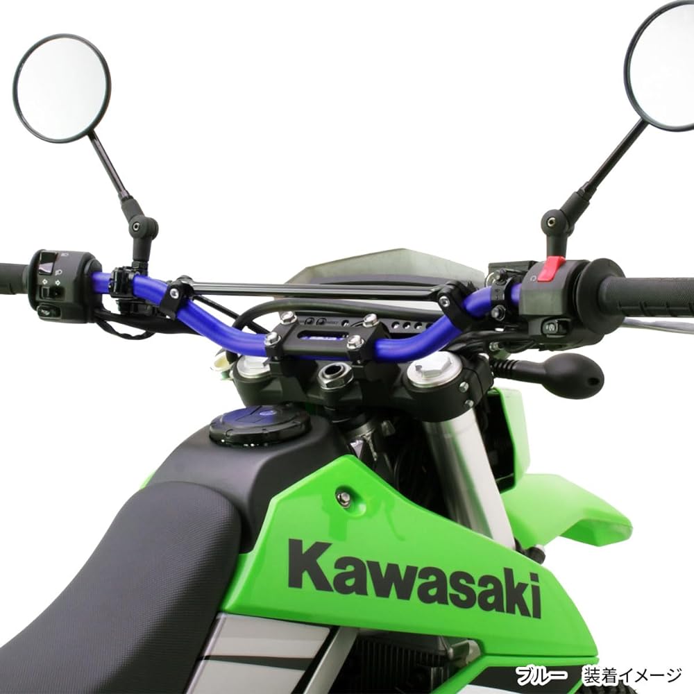 ZETA NewCOMP Handlebar 7/8 Bar DualSports MED Bar Clamp Outer Diameter φ22.2mm Aluminum Blue ZE07-6452