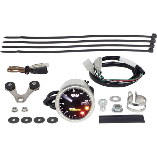 Special parts TAKEGAWA φ48 small DN tachometer 12500rpm with rev indicator Cross Cub 50/110 05-05-0081 Stainless steel/black