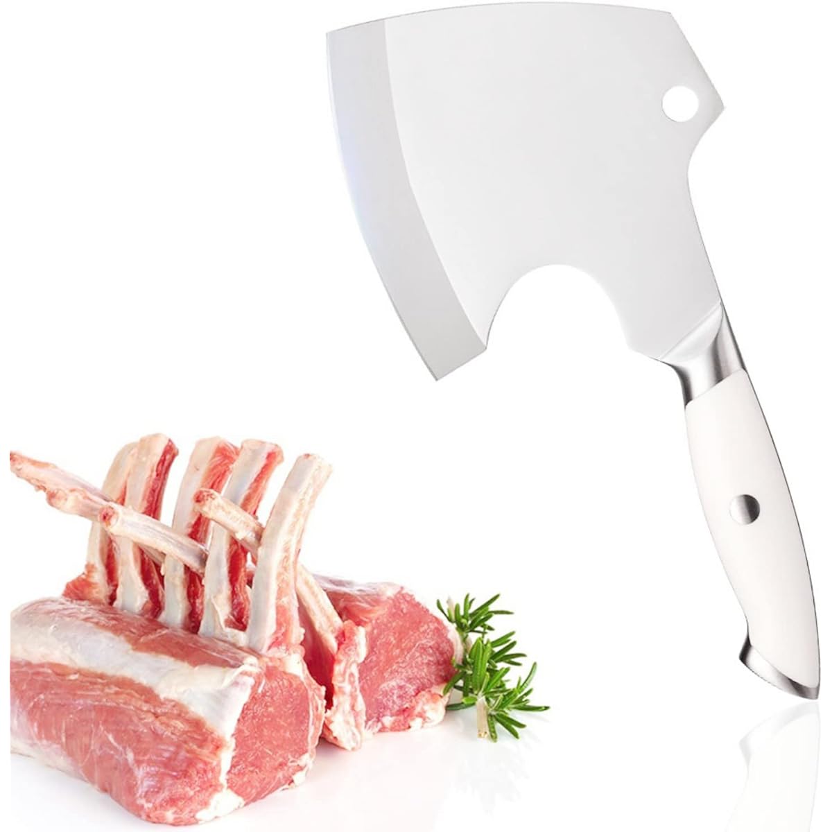 Irai Utaki Bone Cutting Knife, Blade Length 123mm, Meat Cutting Knife, High Carbon Steel, Ax Shape, Knife, Cuts Meat with Bone, Thick Blade, Cuts Chicken, Pork, Fish, etc. with Bone, For Home and Commercial Use, ABS Resin Handle, Easy to Handle, Dishwash