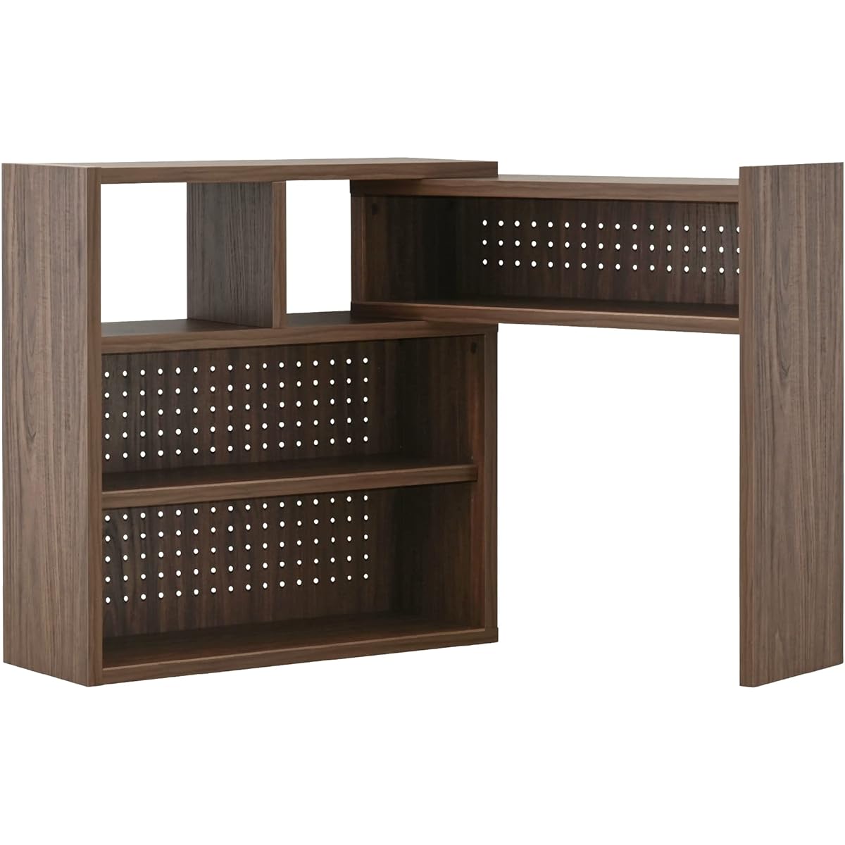 Sato Sangyo LIKE Open Shelf Telescoping Width 72-130.2cm Depth 25cm Height 72cm Brown LK72-72CSR LBR