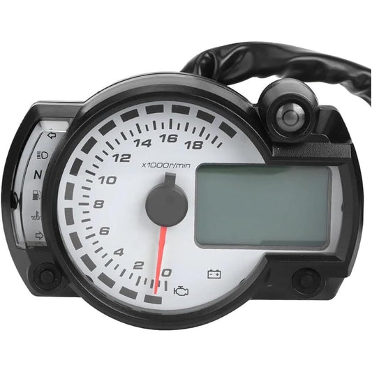 LED Indicator Odometer Motorcycle Odometer Tachometer Speedometer LCD Digital Display Multifunction Motorcycle Instrument with Sensor
