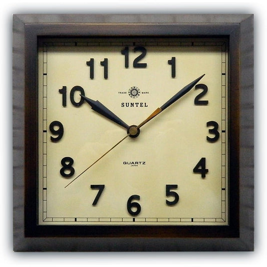 Santel Wall Clock Antique 250 x 250 x 45mm Square Radio Controlled Wall Clock Antique DQL696AN