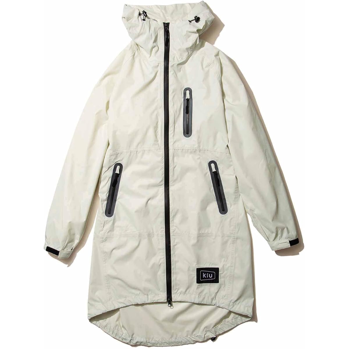 KiU [2024] KiU Lightweight Rainproof Storage Bag Easy to Carry Water Repellent Waterproof Simple Cute Stylish Unisex Men Women Unisex Raincoat Rain Zip Up Off White K116-908 Mother's Day Gift
