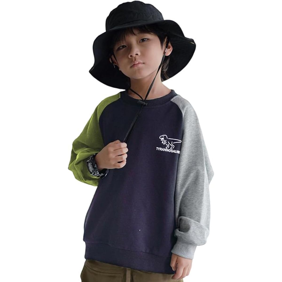 [Kayiyasu] Hoodie, Kids, Boys, Pullover, Children's Clothing, Long Sleeve, Dinosaur Pattern, Autumn, School, Kindergarten, 100-150, Casual