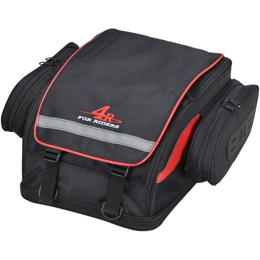 4R Bike Back Touring Seat Bag M Radiatus [260x350x180(+80)] Black/Red FR-A00025