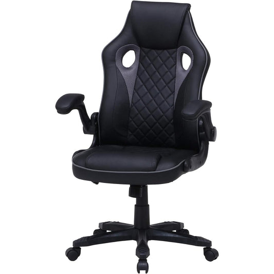 Fuji Boeki Gaming Chair Office Chair Width 65.5 x Depth 63 x Height 103~111cm Gray Rocking Height Adjustment Arm Up Signal 15507