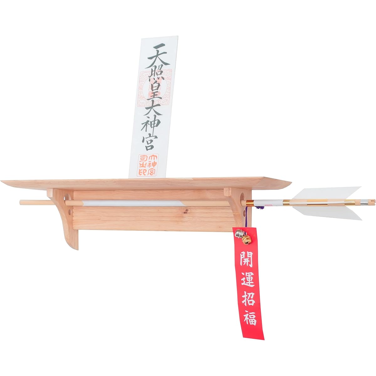 Kamidananosato Modern Shinto Altar Board Fu-Ka Modern Wall Hanging Simple Shelf Rubber Wood Stylish Rental Apartment