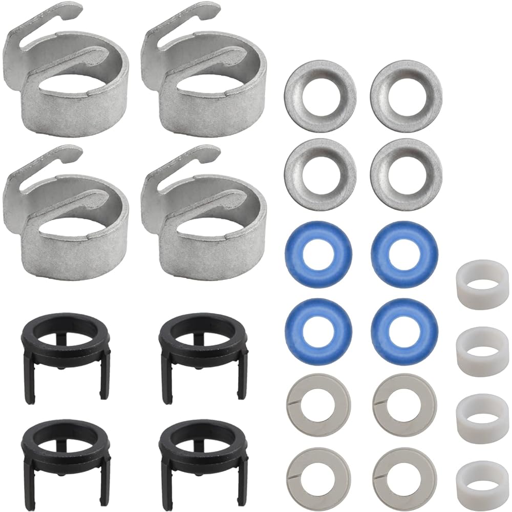MOTOALL 06J998907A Engine Fuel Injector Seal Repair Kit A3 A4 A5 Q3 TT Quattro 4 Pack