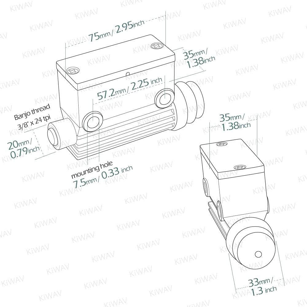 KiWAV riamasuta-sirinda- Brake 5/Diameter Chrome Billet Harley – Davidson Harley Davidson OEM # 42453 – 82 A, Applies to 42454 – 82